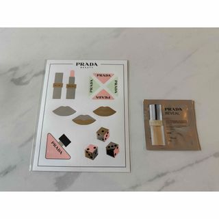 プラダ(PRADA)の【新品】PRADA ノベルティ  ステッカー & 鉛筆 & ファンデサンプル(ノベルティグッズ)