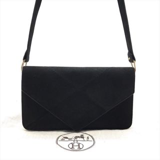 エルメス(HERMES)の良品 HERMES エルメス ドブリス スエード 2WAY ショルダー クラッチ バッグ ブラック h239(ショルダーバッグ)