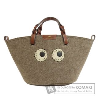 アニヤハインドマーチ(ANYA HINDMARCH)のAnya Hindmarch アイズ ハンドバッグ ウール レザー レディース(ハンドバッグ)
