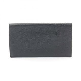 エルメス(HERMES)のエルメス HERMES シチズンツイル ロング 二つ折り長財布 財布 レザー ヴォーエプソン ヴォーエプソン メンズ ブラック系 【中古】(折り財布)