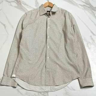 極美品⭐️ルイヴィトン 長袖シャツ LVイニシャル総柄 ホワイト系 Lサイズ