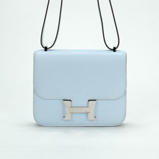 エルメス(HERMES)のエルメス HERMES コンスタンス3 ミニ18 コンスタンス 3 ミニ 18 バッグ ショルダーバッグ エプソン ブルーブリュム ブルー 青 シルバー金具 ヴォーエプソン(ショルダーバッグ)