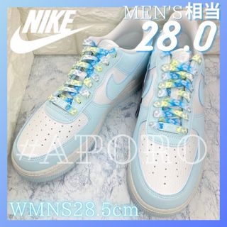 ナイキ(NIKE)のNIKE ナイキ AIR FORCE 1 エアフォース1 ブルー 豹柄 28(スニーカー)