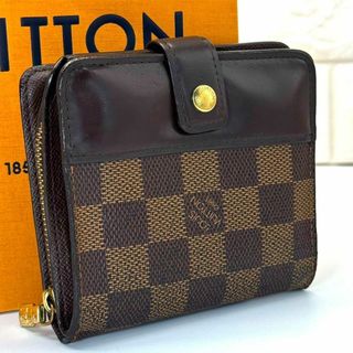 ルイヴィトン(LOUIS VUITTON)の良品 ルイヴィトン コンパクトジップ ダミエ エベヌ 財布 ラウンドファスナー(財布)