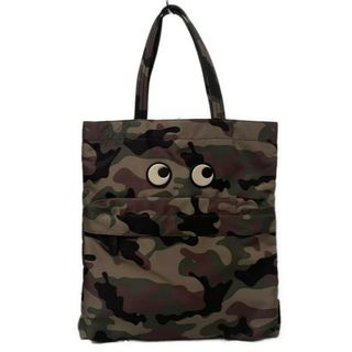 アニヤハインドマーチ(ANYA HINDMARCH)のAnya Hindmarch(アニヤハインドマーチ) トートバッグ アイズ カモ カーキ×ダークブラウン×マルチ 迷彩柄 レザー(トートバッグ)