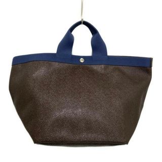 エルベシャプリエ(Herve Chapelier)のHerve Chapelier(エルベシャプリエ) トートバッグ リュクス舟型トートL ダークブラウン×ネイビー GPライン(トートバッグ)