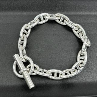 エルメス(HERMES)の【美品】エルメス ブレスレット シェーヌダンクルGM 16コマ シルバー Q39(ブレスレット)