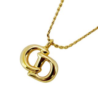 Christian Dior - 【5jfb0113】クリスチャンディオール ネックレス CDロゴ GPメッキ ゴールド【中古】レディース