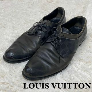 ルイヴィトン(LOUIS VUITTON)の超希少 ルイヴィトン ビジネスシューズ ブラウン 7M ダミエ柄 メンズ(ドレス/ビジネス)
