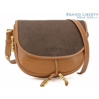 ロエベ(LOEWE)の美品 ロエベ  ヴィンテージ ベラスケス 斜め掛け ショルダーバッグ ショルダーポーチ ポシェット ツイスト金具 ダークブラウン ブラウン 
(ショルダーバッグ)