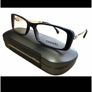 CHANEL - CHANEL シャネル メガネ 超レア カメリア ココマーク ブラック　GOLD