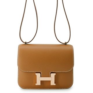 エルメス(HERMES)のエルメス ミニ コンスタンス3 ミロワール ゴールド/ピンクゴールド金具 エプソン K刻印(ショルダーバッグ)