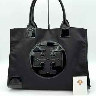 トリーバーチ(Tory Burch)の【美品】ToryBurch エラ デカロゴ トートバッグ ナイロン エナメル(トートバッグ)