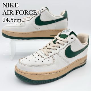 ナイキ(NIKE)の◆【美品】ナイキ エアフォース1 ホワイト グリーン レザー モスリン(スニーカー)