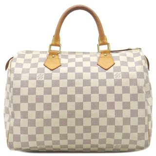 ルイヴィトン(LOUIS VUITTON)のルイヴィトン LOUIS VUITTON ハンドバッグ スピーディ 30 ダミエアズールキャンバス ダミエアズール ゴールド金具 白 鍵/パドロック欠品 N41533  DU2017【中古】(ハンドバッグ)