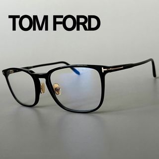 TOM FORD EYEWEAR - トムフォード メガネ ウェリントン ブラック ゴールド 黒ぶち 大きめ 黒